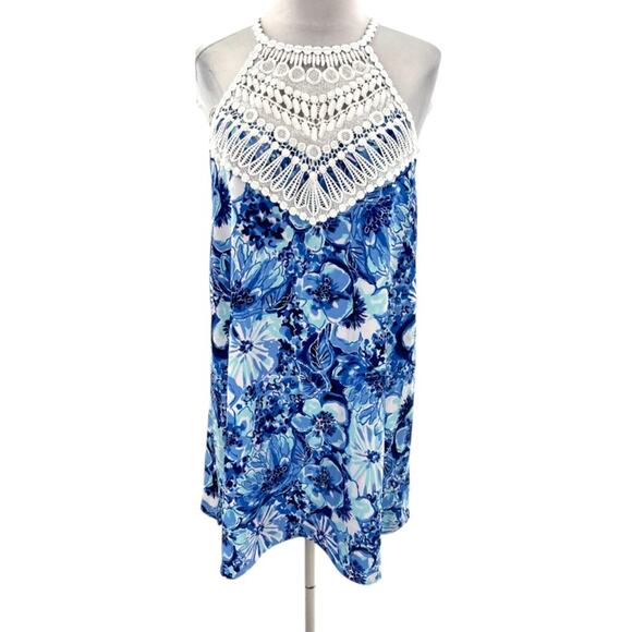 Lilly Pulitzer Pearl Soft Shift Dress - Coastal Blue Catch N Keep sz 2 - Picture 4 of 8